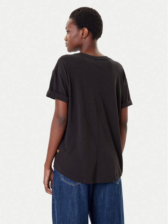 G-Star Raw G-Star Raw T-shirt Rolled Up D24524-4107 Crna Loose Fit
