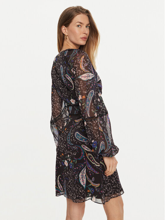 Guess Guess Každodenní šaty Yvette W4BK29 WDW82 Černá Regular Fit