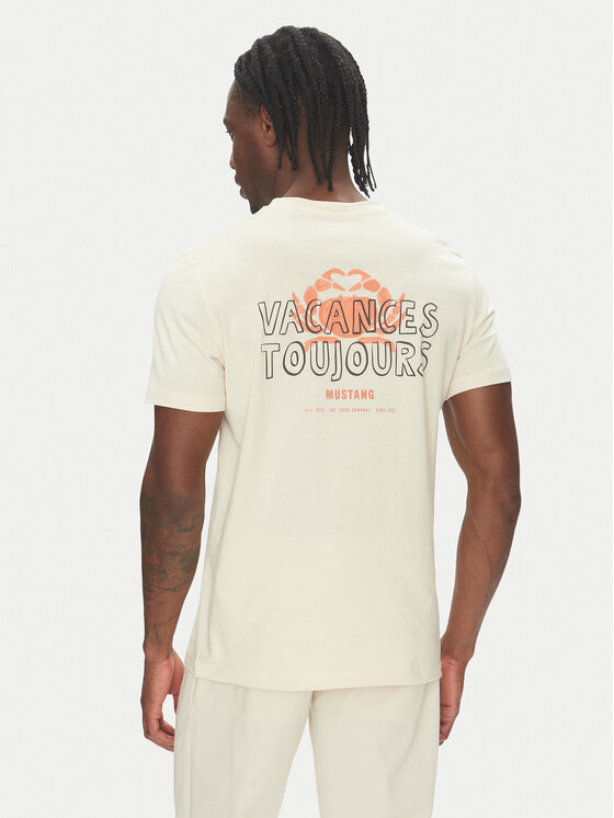 Mustang Mustang T-shirt Austin 1016502 Beige Regular Fit