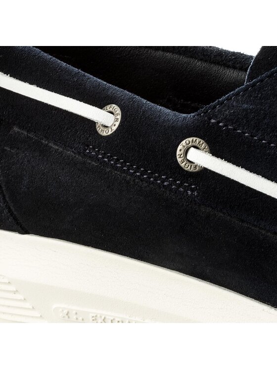 Tommy Hilfiger Tommy Hilfiger Mokasinai Lightweight Suede Boatshoe FM0FM01250 Tamsiai mėlyna