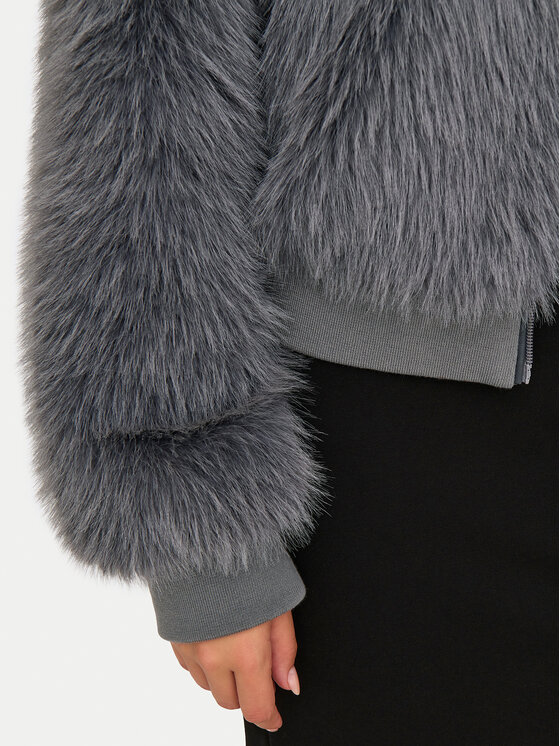 ONLY ONLY Pelzmantel Manny 15322405 Grau Regular Fit