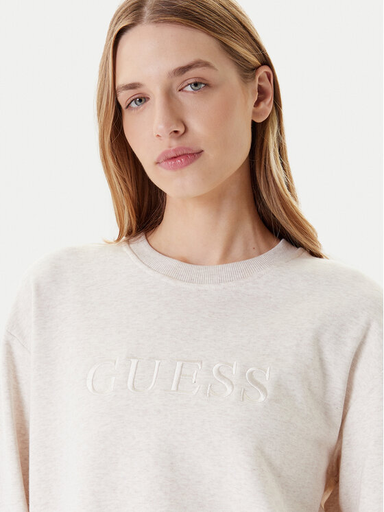 Guess Guess Bluza O5RQ03 KCO31 Beżowy Regular Fit