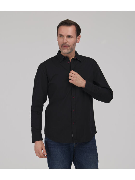 Lee Cooper Lee Cooper Koszula REY Czarny Regular Fit