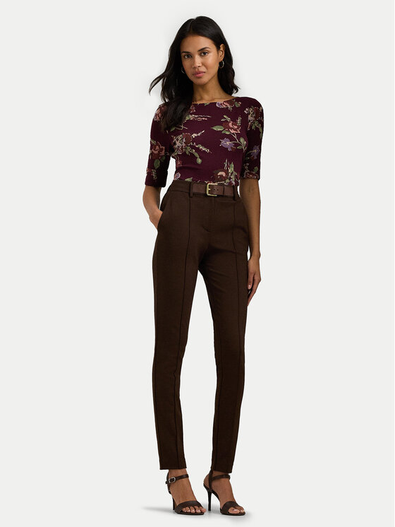 LAUREN RALPH LAUREN LAUREN RALPH LAUREN Μπλουζάκι 200951317001 Μπορντό Slim Fit