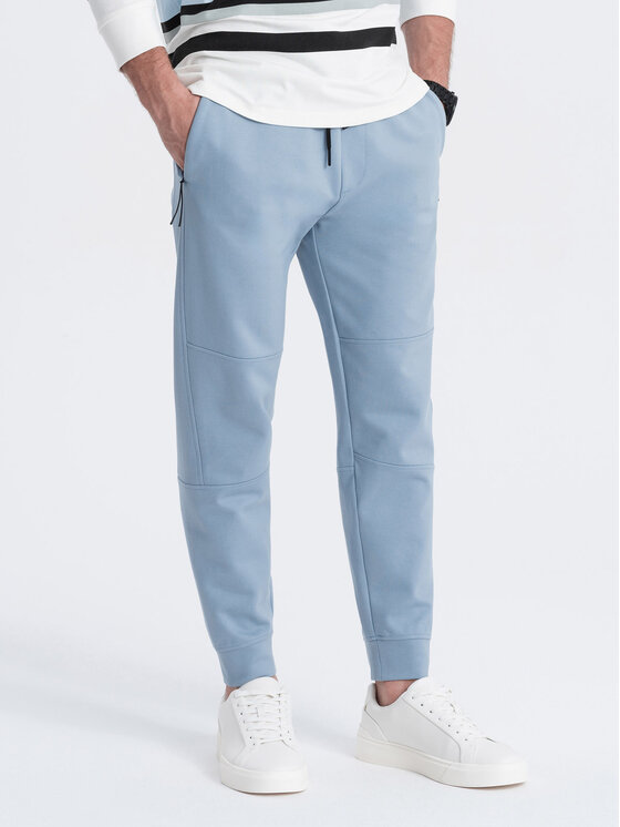 Ombre Ombre Teplákové kalhoty OM-PASK-0142 Modrá Regular Fit
