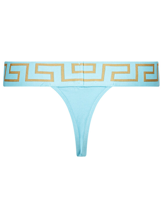 Versace Stringtanga Greca Border AUD01042 Dunkelblau