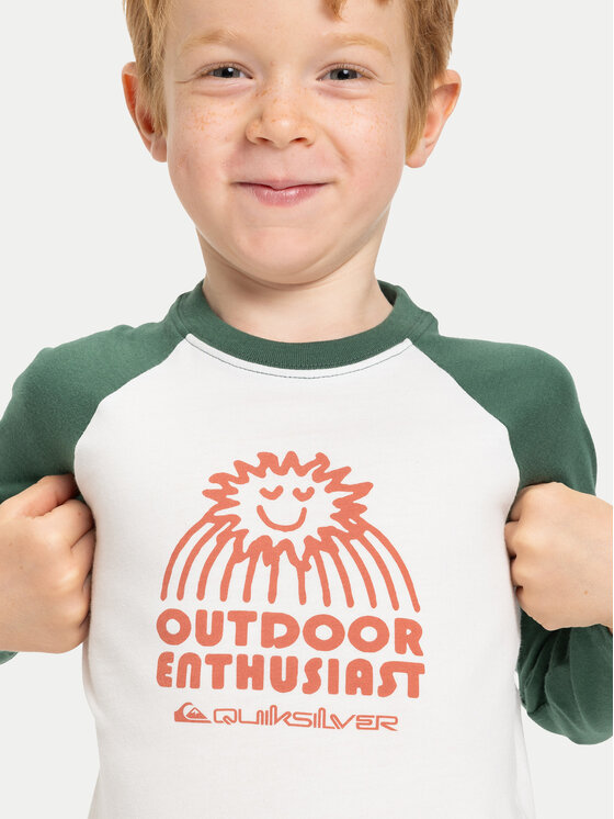 Quiksilver Quiksilver Блуза Ev Spot On Raglan EQKZT03574 Бял Regular Fit