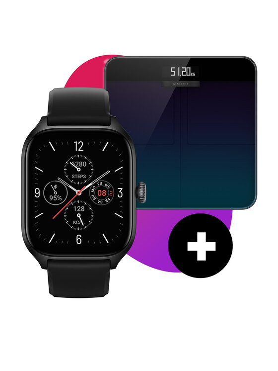 Set smartwatch cu cântar Smart Scale Amazfit Gts 4 A2168 Infinite Black