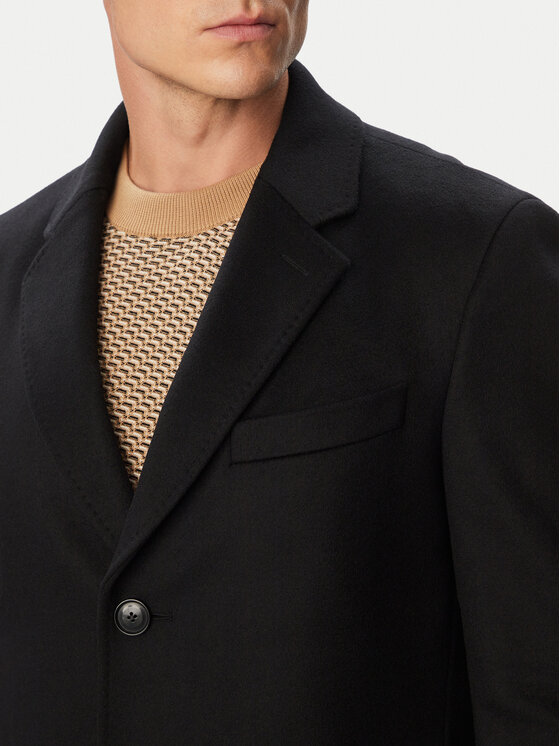 BOSS BOSS Вълнено палто H-Hyde-264 50571557 Черен Slim Fit