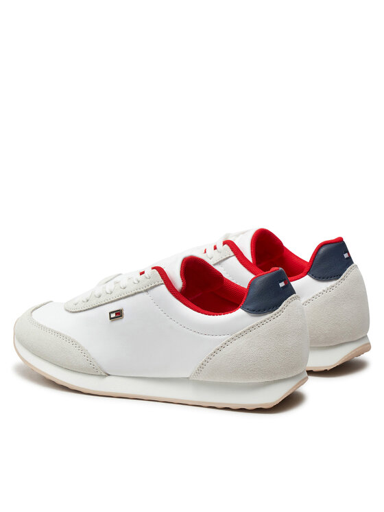 Tommy Hilfiger Tommy Hilfiger Laisvalaikio batai Flag Heritage Runner FW0FW08077 Balta