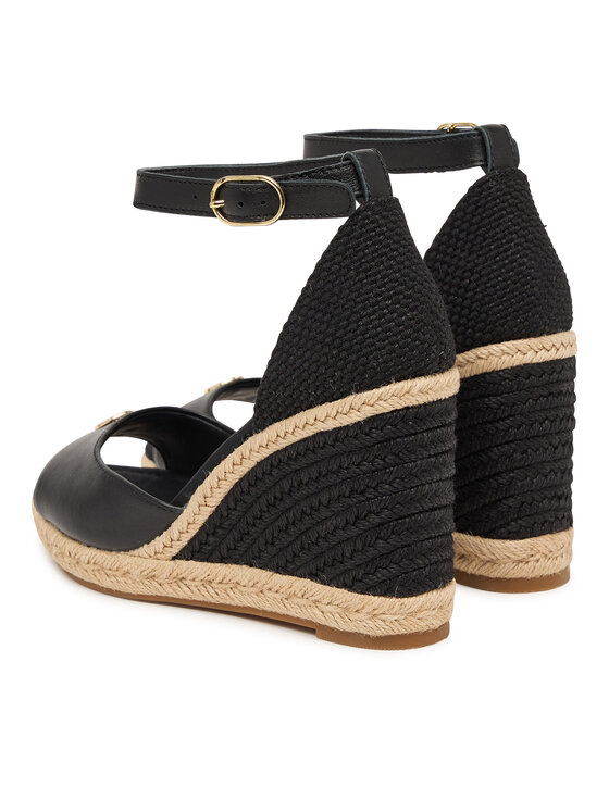 Tommy Hilfiger Tommy Hilfiger Εσπαντρίγιες Plate High Wedge Espad FW0FW09517 Μαύρο