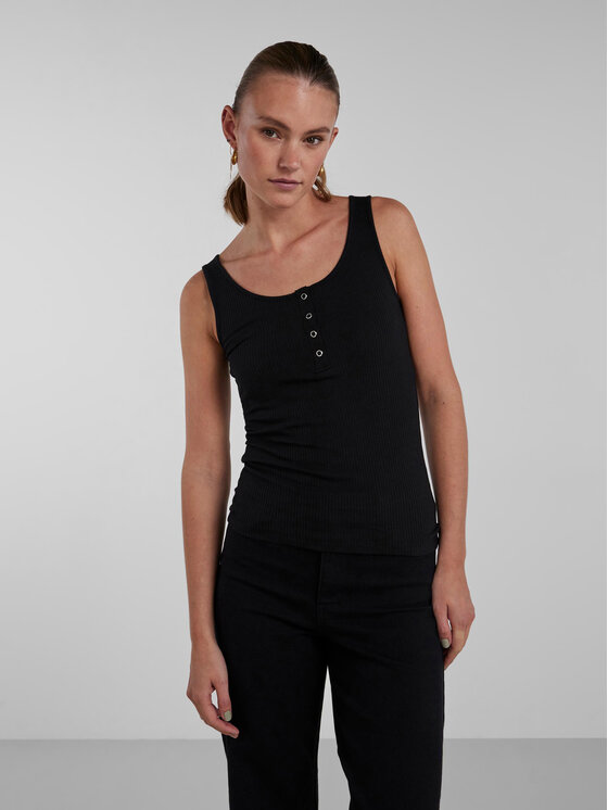 Pieces Top 17101438 Črna Slim Fit