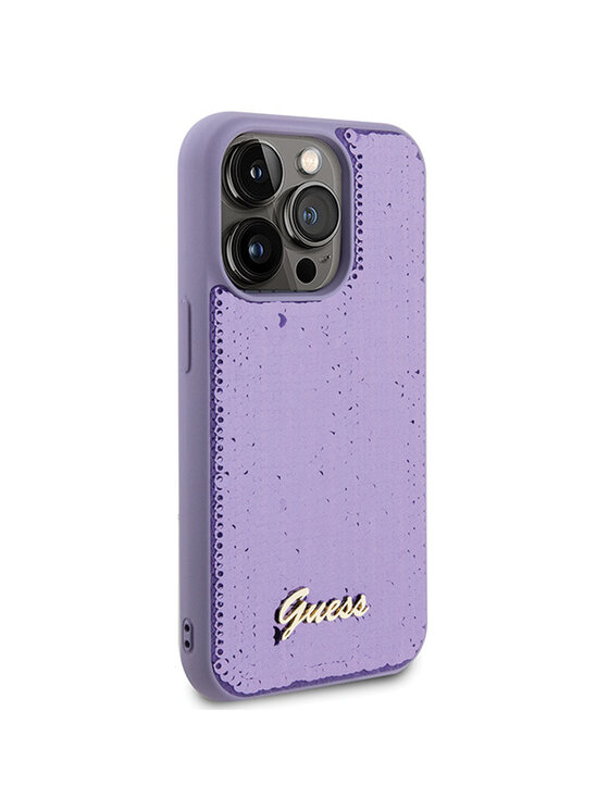 Guess Guess Etui na telefon iPhone 15 Pro Fioletowy