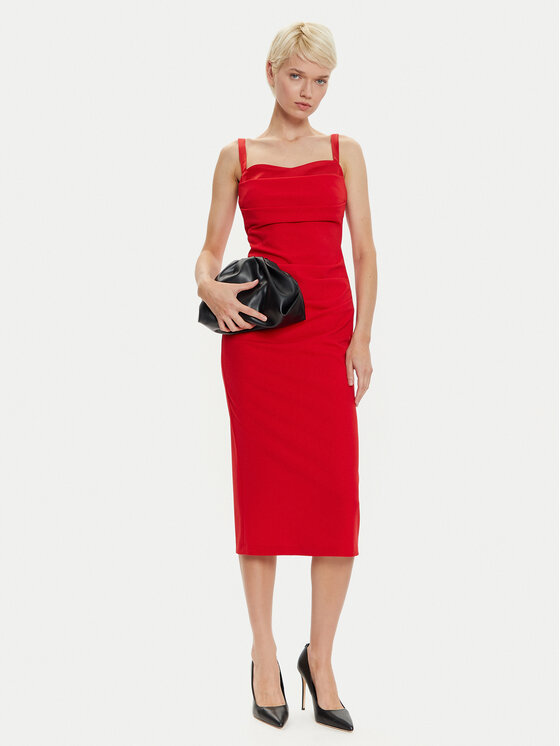 Imperial Imperial Cocktail obleka AFAHIAW Rdeča Slim Fit