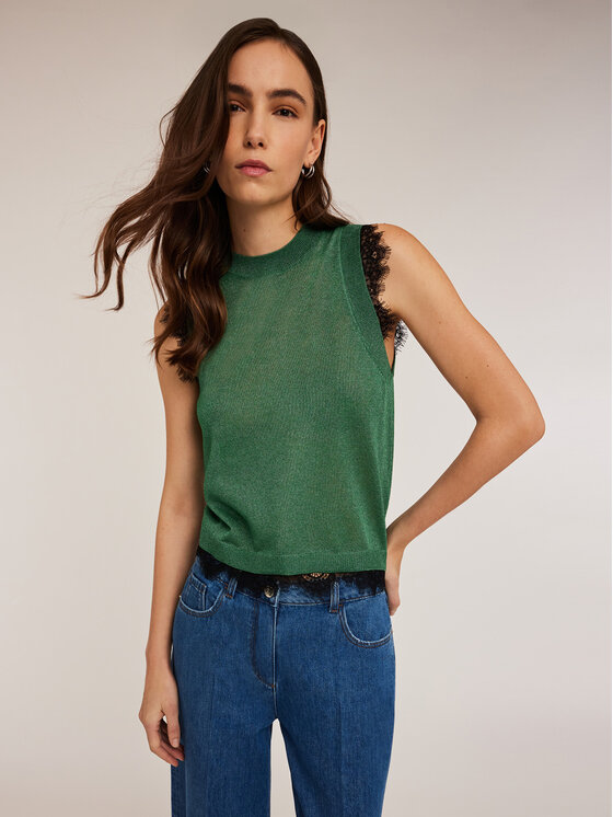 Motivi Motivi Cardigan M206W003263N005 Verde Regular Fit