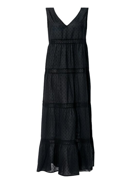 Feba Feba Sukienka letnia F195A Czarny Relaxed Fit