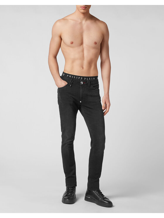PHILIPP PLEIN PHILIPP PLEIN Džínsy 67 Čierna Slim Fit