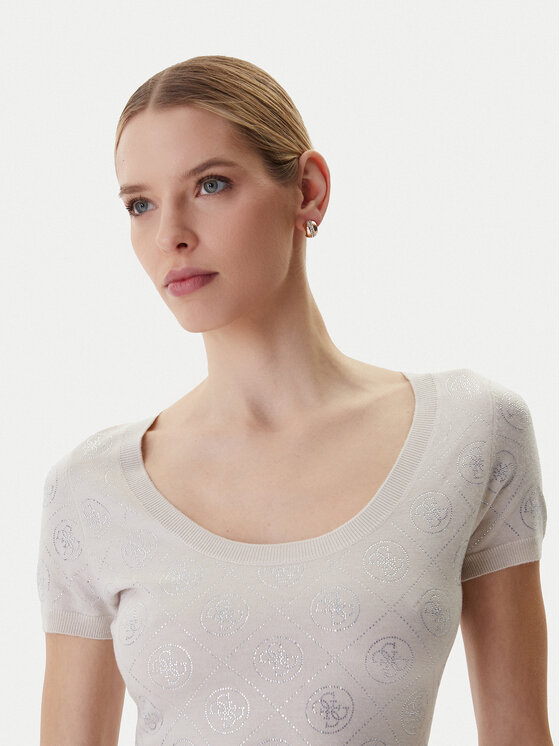 Guess Guess Φόρεμα υφασμάτινο W6RK92 Z3JD2 Μπεζ Regular Fit