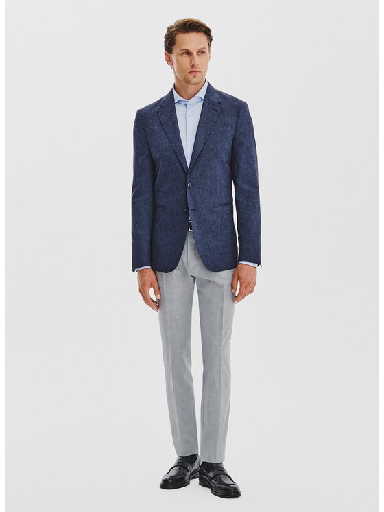 Pako Lorente Pako Lorente Marynarka P25WF-3X-002 Granatowy Slim Fit