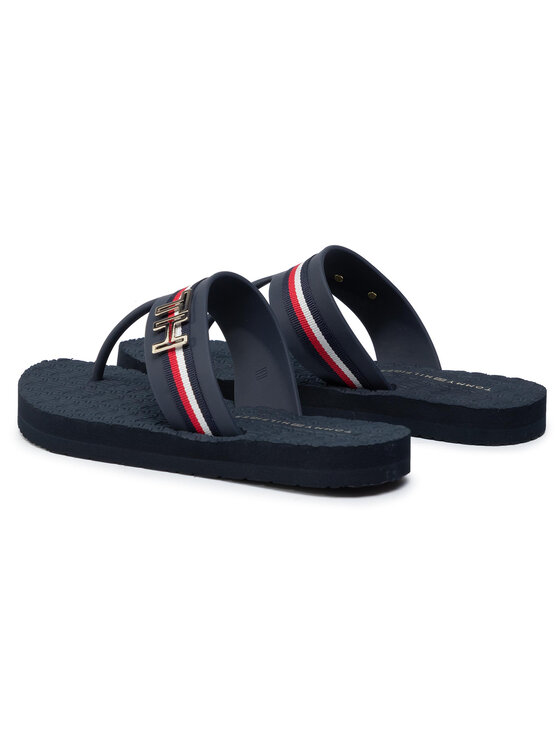 Tommy Hilfiger Tommy Hilfiger Джапанки Hardware Detail Beach Thong FW0FW04370 Тъмносин
