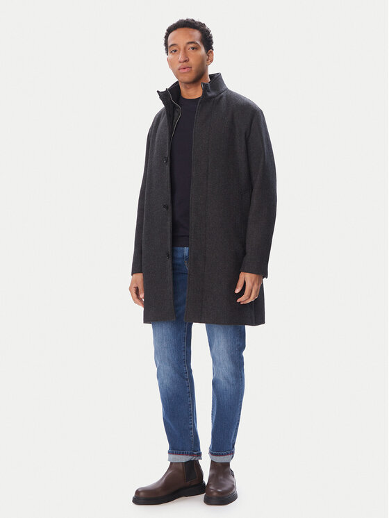Jack & Jones Jack & Jones Płaszcz przejściowy Keith 12303386 Szary ciemny Regular Fit