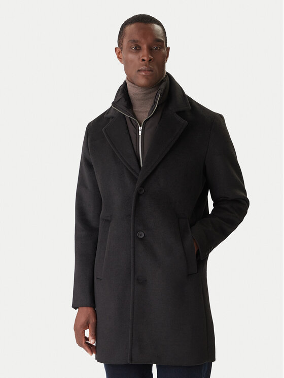 Jack & Jones Jack&Jones Demisezoninis paltas Blastanford 12286263 Juoda Regular Fit