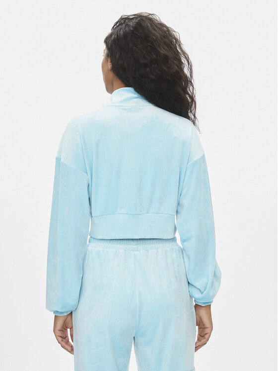 ONLY ONLY Bluză Onlrebel New L/S Cropped Highneck Swt 15310718 Albastru celest Regular Fit