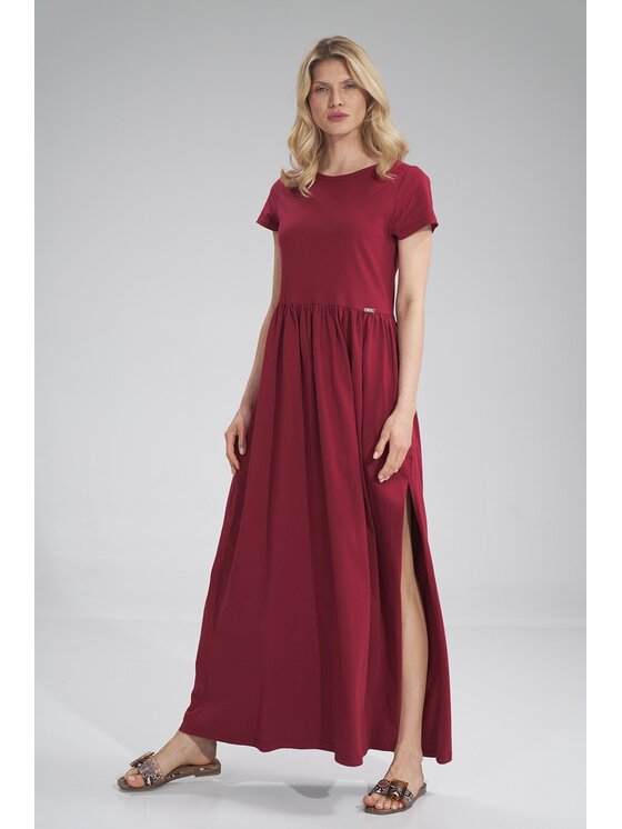 FIGL FIGLFIGL Vestito M787 Bordeaux Regular Fit