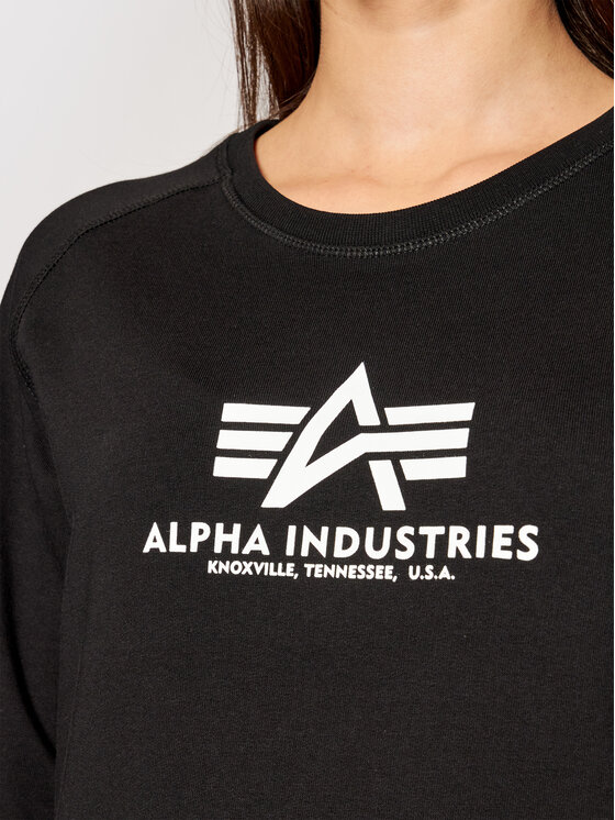 Alpha Industries Alpha Industries Bluza New Basic 196031 Czarny Regular Fit