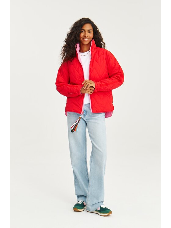 NAOKO NAOKO Prechodná bunda Poppy Strawberry Sorbet Červená Regular Fit