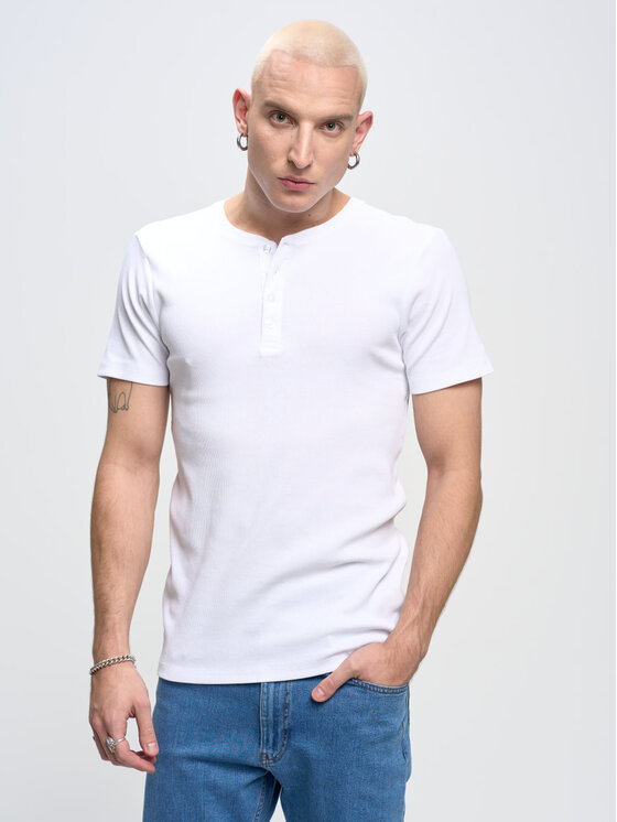BIG STAR BIG STAR T-Shirt basicag_101 Biały Basic Fit