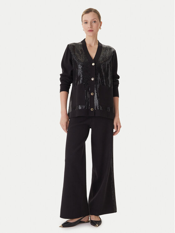 LOLA CASADEMUNT LOLA CASADEMUNT Kardigan LF2511011 Czarny Regular Fit
