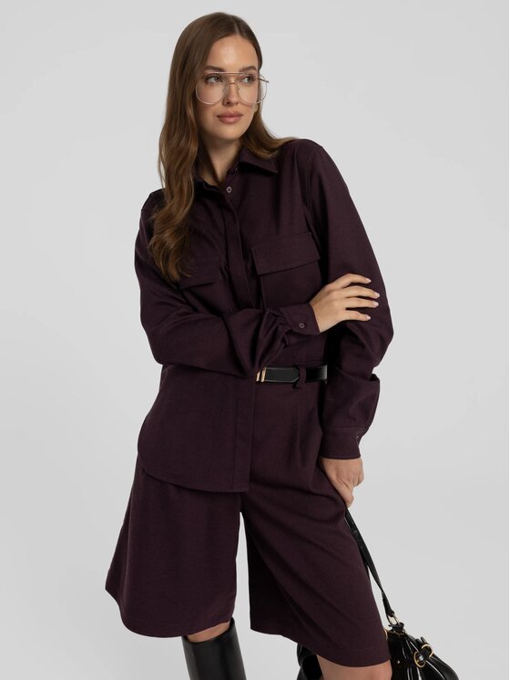 MANDRAGORA MANDRAGORA Camicia Omaro Viola Standard Fit