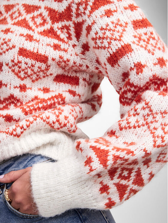 Pieces Pieces Pullover 17142261 Rot Regular Fit