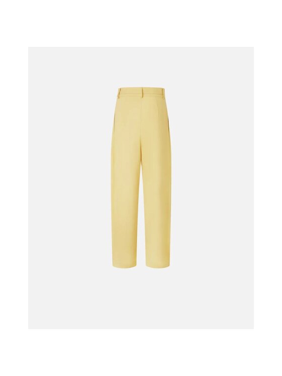 PINKO PINKO Spodnie damskie Ricordi pantalone cotone Żółty Flared Fit