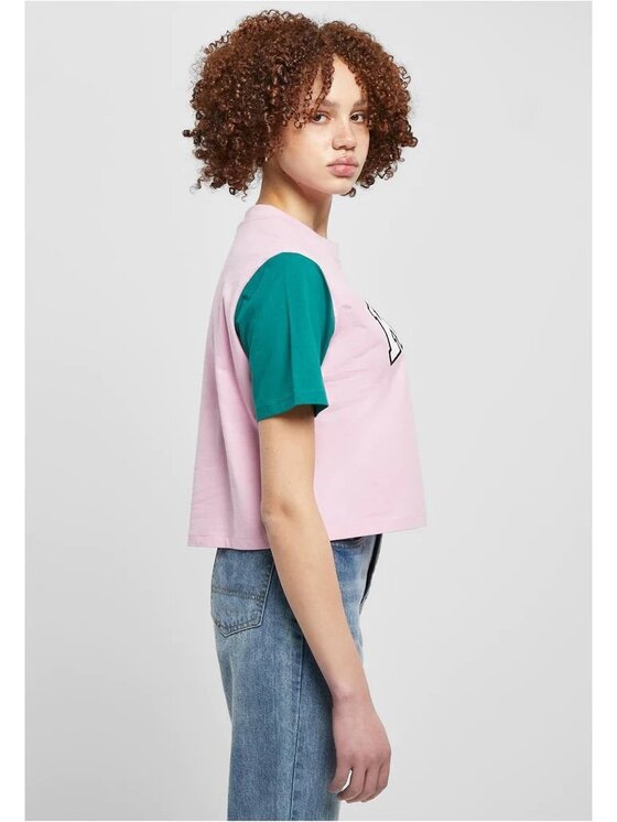 Karl Kani Karl Kani T-Shirt SERIF CROP BLOCK TEE Kolorowy Regular Fit