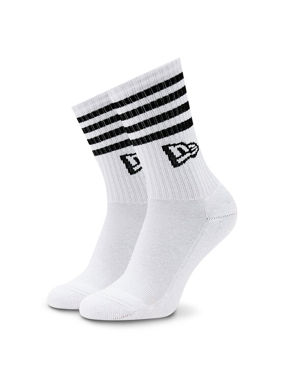 New Era New Era Súprava 3 párov vysokých ponožiek unisex Stripe Crew 13113626 Biela