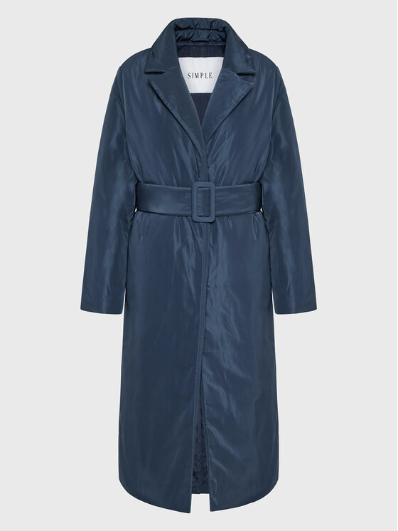 Simple Simple Cappotto invernale PLD515-01 Blu scuro Slim Fit