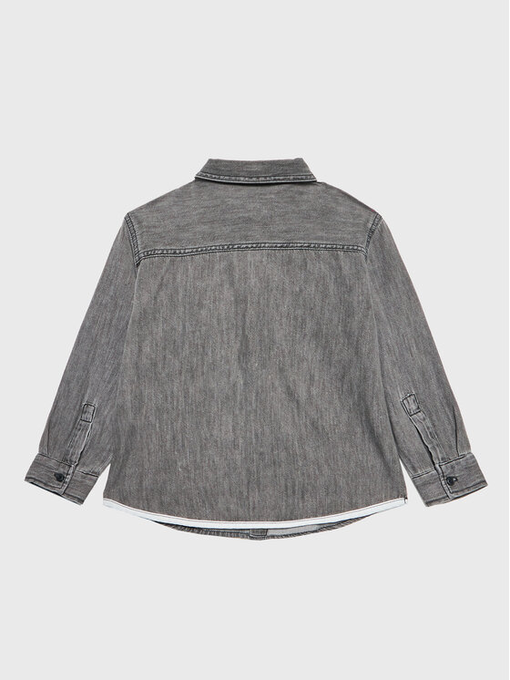 United Colors Of Benetton United Colors Of Benetton Koszula jeansowa 5AD6CQ00K Szary Regular Fit