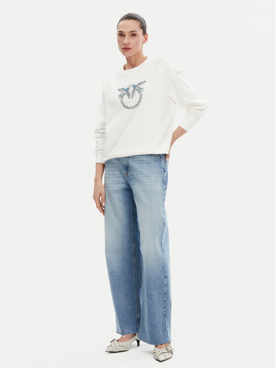 PINKO PINKO Sweatshirt Nelly 100534 A2G8 Weiß Regular Fit
