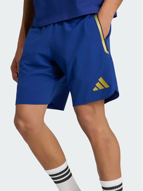 adidas adidas Szorty sportowe Włochy Tiro Błękitny Regular Fit