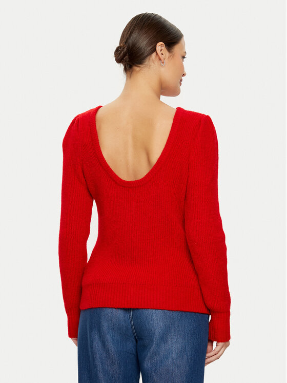 Morgan Morgan Sweter 242-MUNCH Czerwony Regular Fit