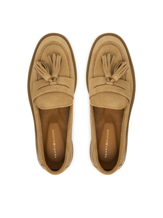 Tommy Hilfiger Tommy Hilfiger Mokasyny Light Suede Tassel Loafer FW0FW09285 Brązowy