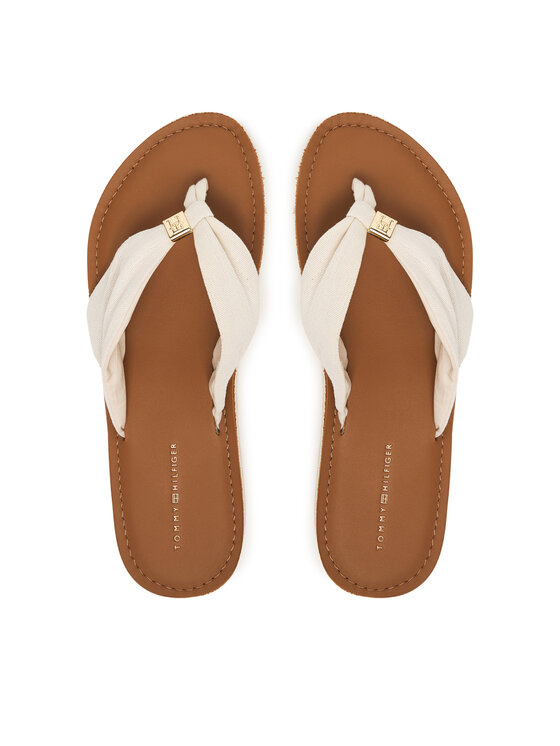Tommy Hilfiger Tommy Hilfiger Japanke Th Ltr Footbed Summer Sandal FW0FW09194 Écru
