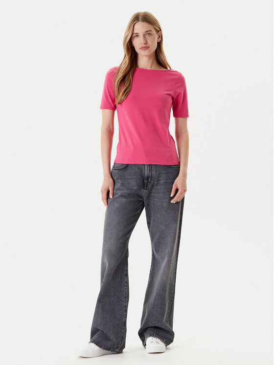 United Colors Of Benetton United Colors Of Benetton T-krekls 3FJHD109K Rozā Slim Fit