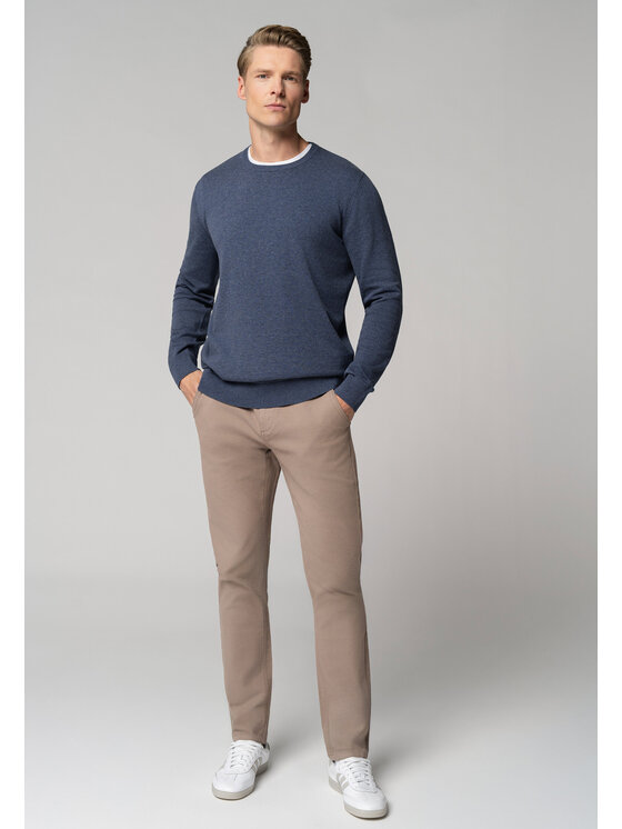 Volcano Volcano Sweter S-RADO Niebieski Regular Fit