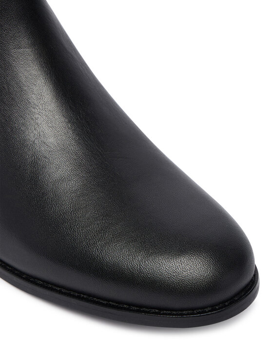 LAUREN RALPH LAUREN LAUREN RALPH LAUREN Čižmy vo vojenskom štýle Brooke II Calfskin Tall Boot 802974383004 Čierna