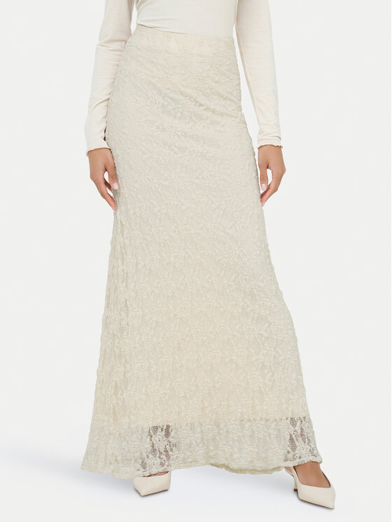 ONLY ONLY Макси пола Albina 15372797 Кремав Slim Fit