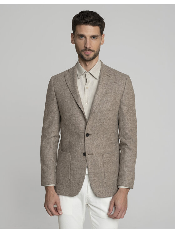 Borgio Męska Marynarka, rozmiar 176/96, Brązowa, morigerati