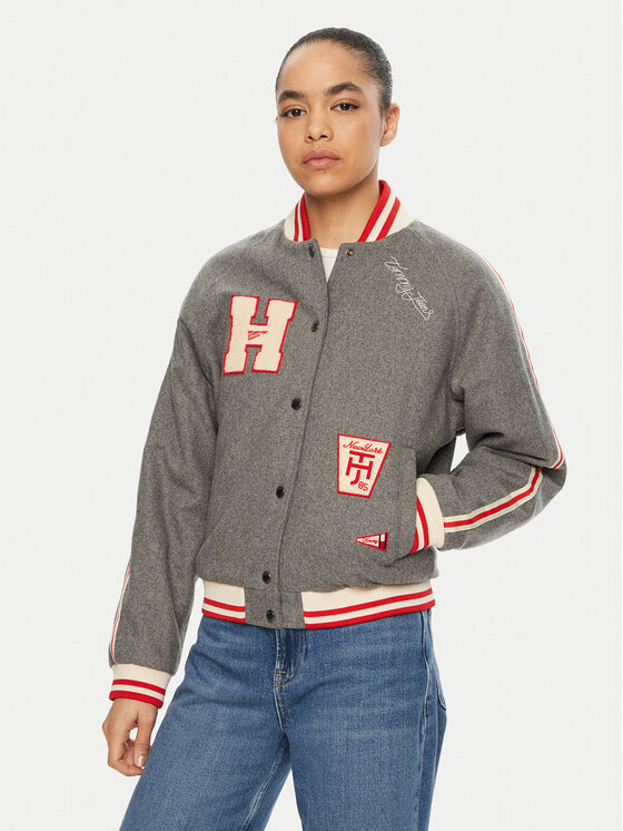 Tommy Jeans Tommy Jeans Bunda bomber DW0DW20547 Šedá Regular Fit